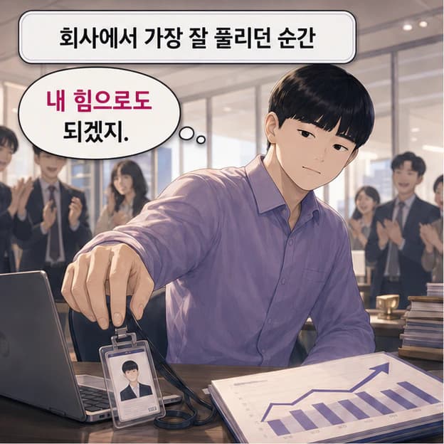 회사에서 성과를 낸 뒤 새로운 일을 결심한 호섭