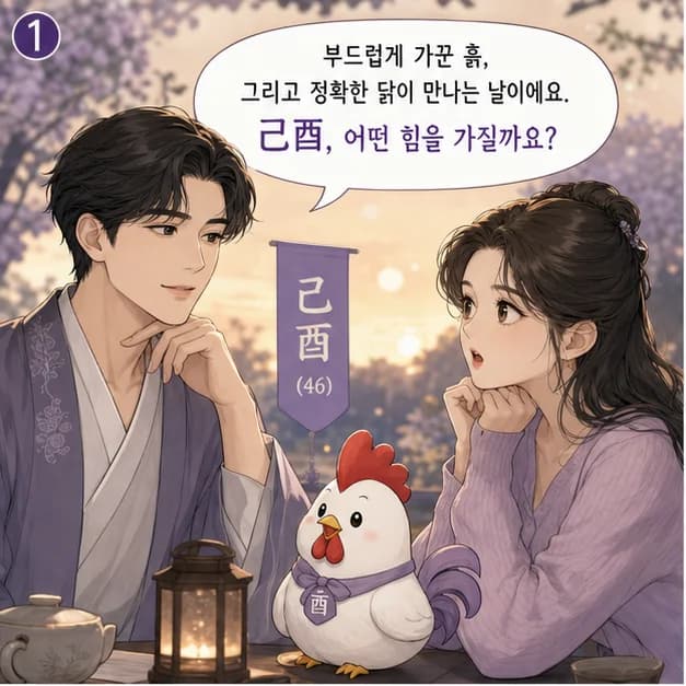 기유일주 1컷: 기유일주는 필요한 것을 돌보고 차근차근 정리하는 힘과 기준에 맞게 정돈하고 완성하는 힘이 눈에 띄어요.