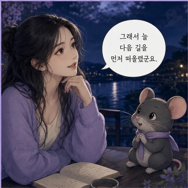 임자일주 4컷: 壬은 바다처럼 넓게 보고 서로 다른 흐름을 연결하는 힘을 보여줘요.