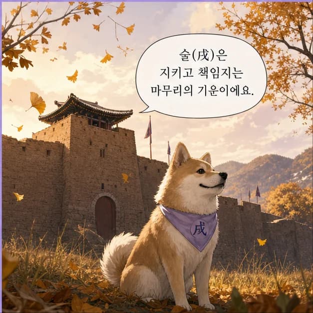 임술일주 4컷: 壬은 바다처럼 넓게 보고 서로 다른 흐름을 연결하는 힘을 보여줘요.