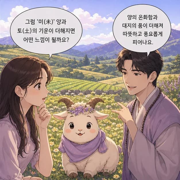정미일주 4컷: 丁은 촛불/램프처럼 작은 신호도 놓치지 않고 집중하는 힘을 보여줘요.
