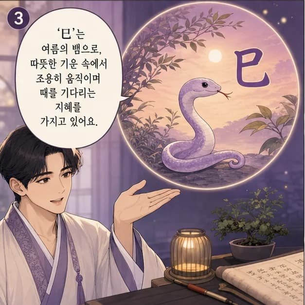 정사일주 3컷: 먼저 일간 丁. 사주에서 ‘나’를 읽는 기준이에요.