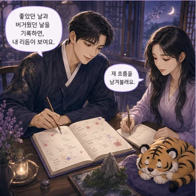 무인일주 11컷: 같은 무인이라도 나머지 여섯 글자와 대운·세운이 달라 결과는 달라져요.