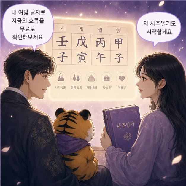 무인일주 12컷: 내 8자를 보고 좋았던 날과 힘들었던 날을 기록해보세요. 흐름이 더 선명해져요.