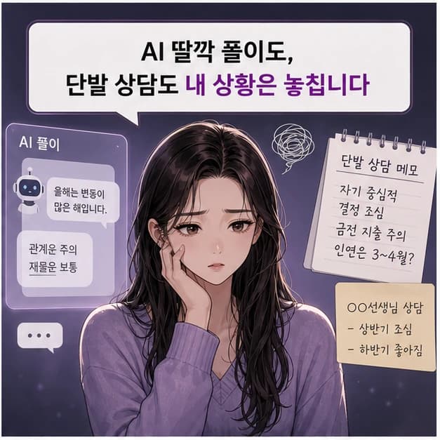 만세력과 기록을 함께 확인하는 장면