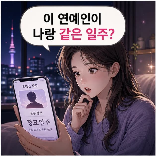 을사일주 연예인 비교 웹툰 1컷