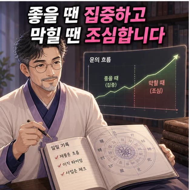 잘될 때는 집중하고, 막힐 때는 조심하게 4컷