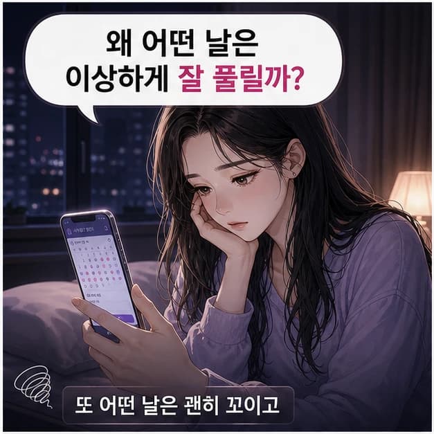 잘 풀렸던 해·월과 힘들었던 해·월을 기록하면 내 좋은 기운이 보입니다. 1컷