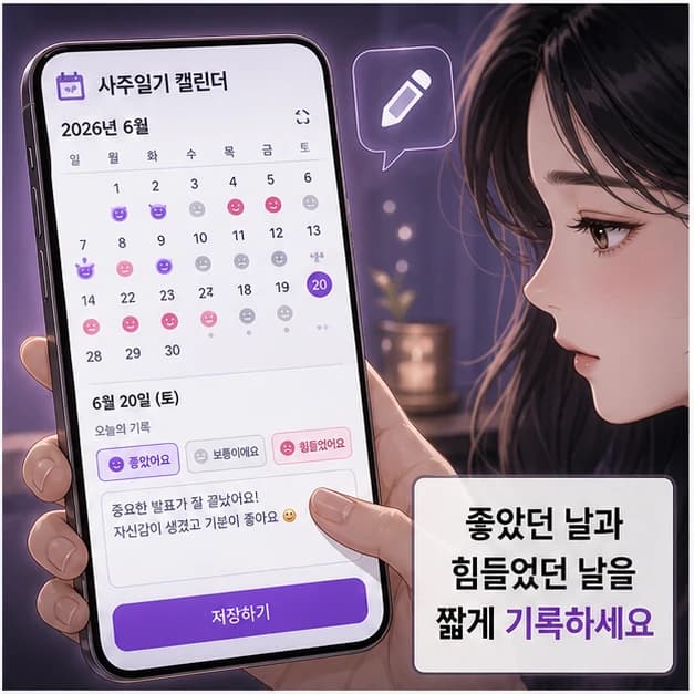 잘 풀렸던 해·월과 힘들었던 해·월을 기록하면 내 좋은 기운이 보입니다. 2컷